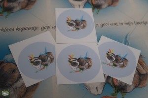 Roosje~Rosalie Kleine Ronde Sinterklaas Stickers 